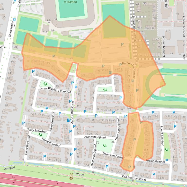 Kaart van postcodegebied 5026CA.