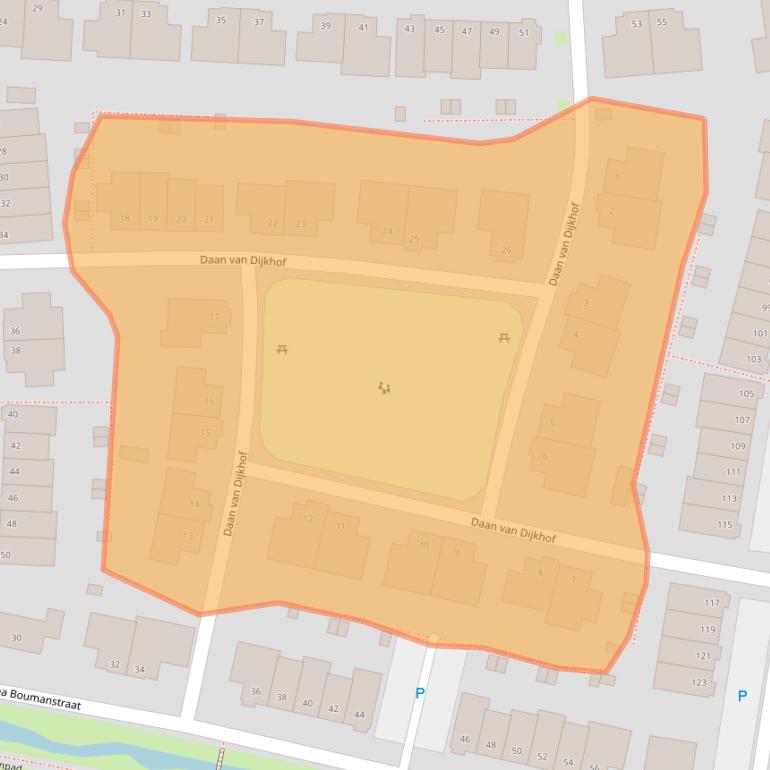 Kaart van postcodegebied 5026CJ.