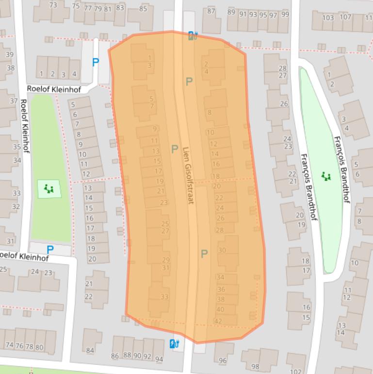 Kaart van postcodegebied 5026DD.