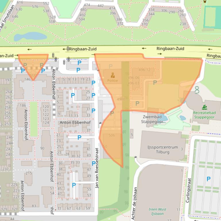 Kaart van postcodegebied 5026PA.