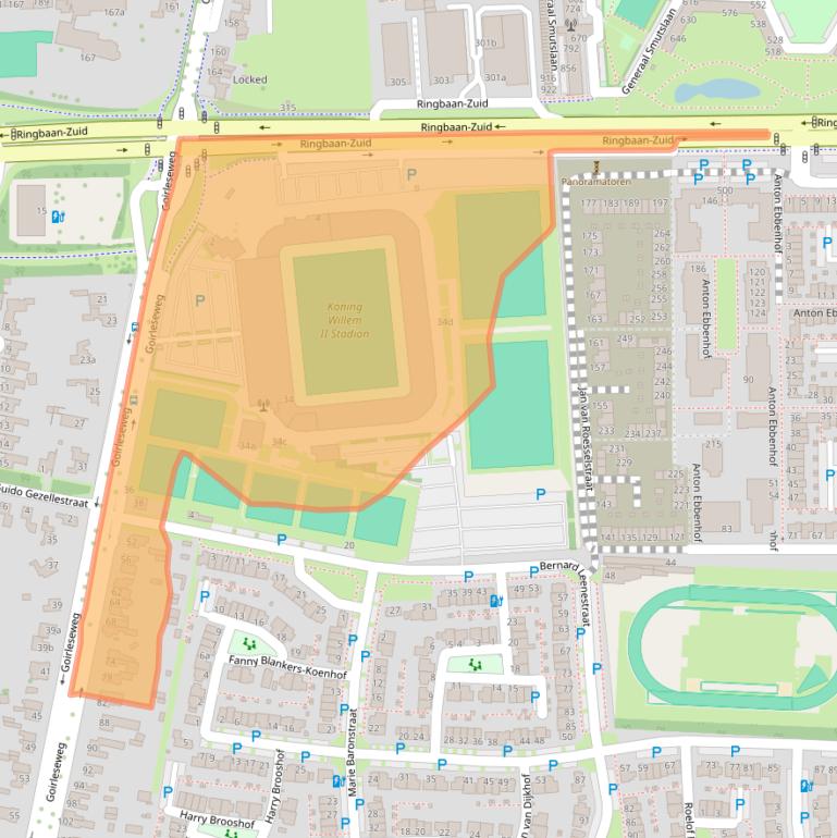 Kaart van postcodegebied 5026PC.