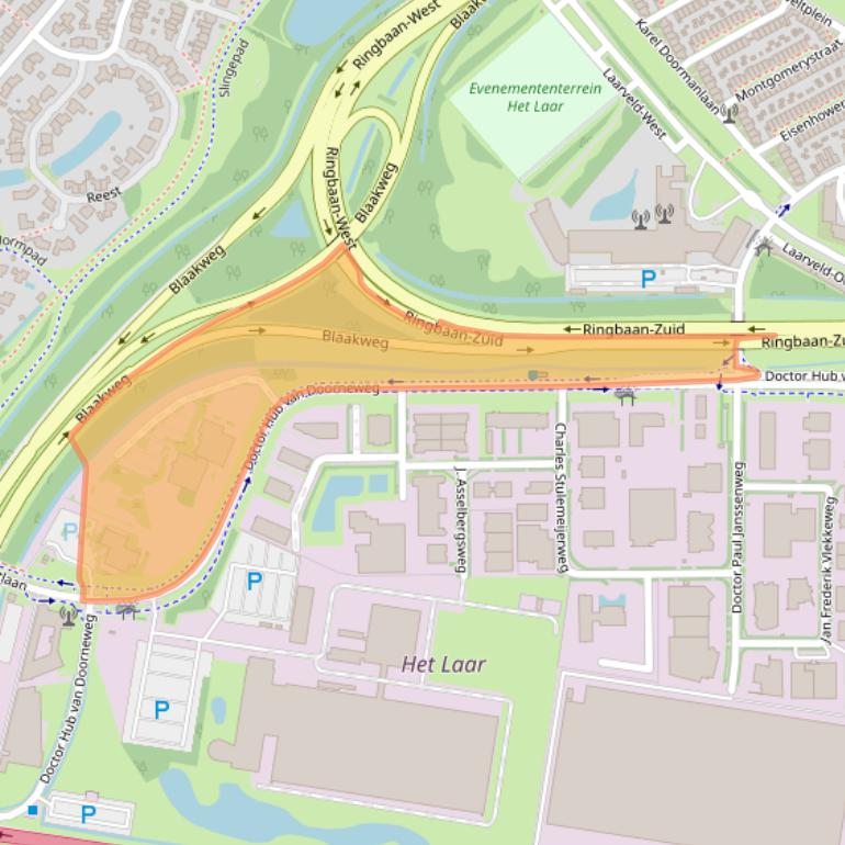 Kaart van postcodegebied 5026RB.