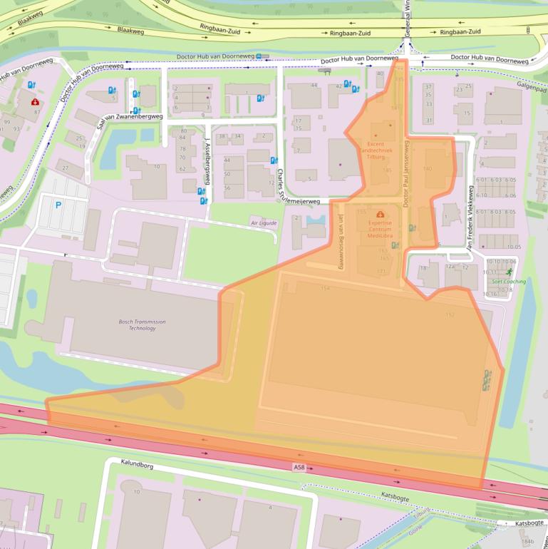 Kaart van postcodegebied 5026RH.