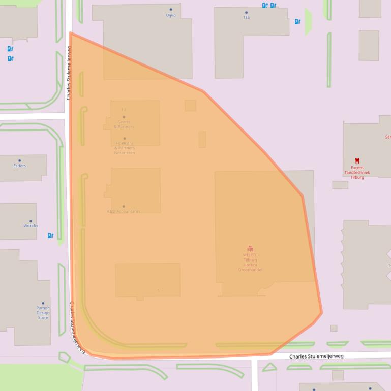 Kaart van postcodegebied 5026RS.