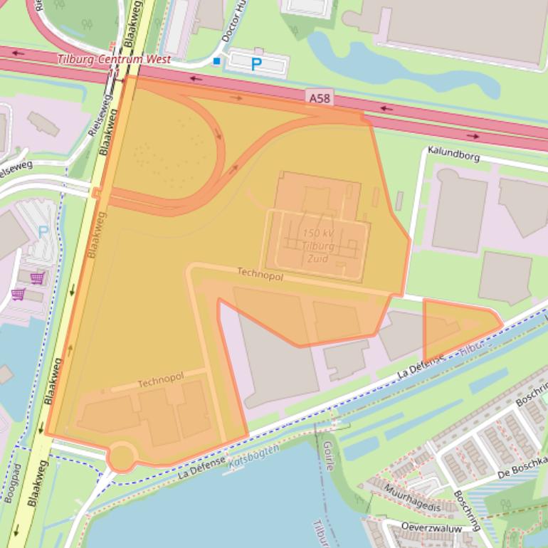 Kaart van postcodegebied 5026SB.
