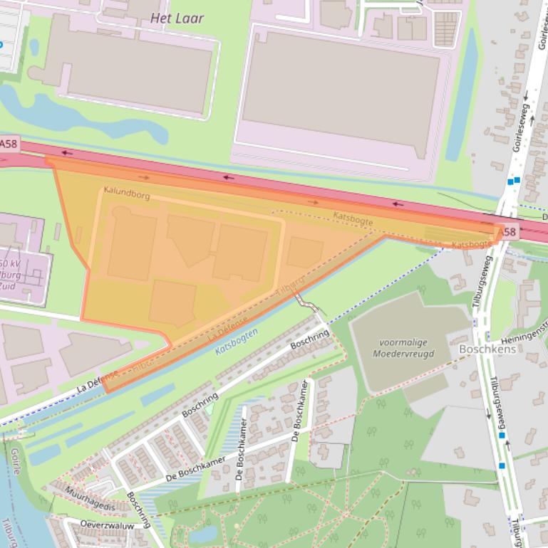 Kaart van postcodegebied 5026SE.