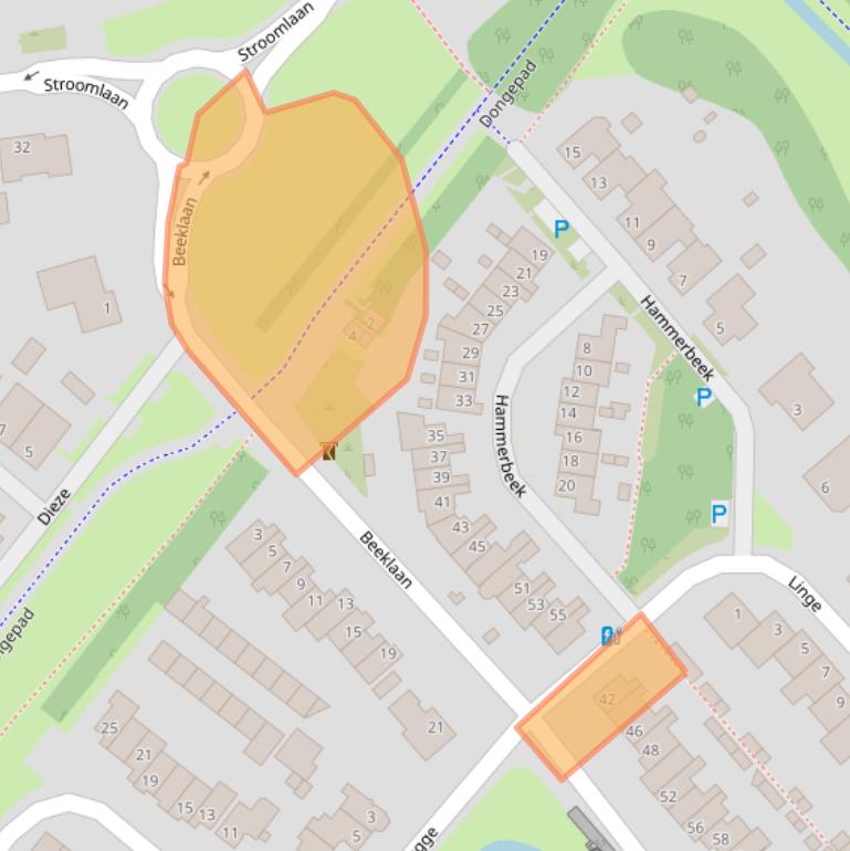 Kaart van postcodegebied 5032AE.