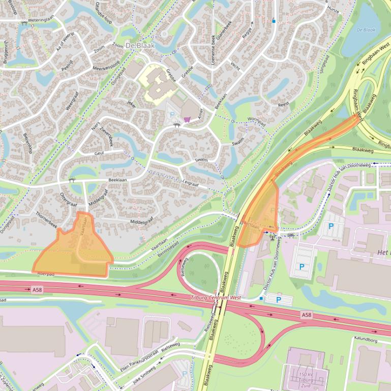 Kaart van postcodegebied 5032AL.