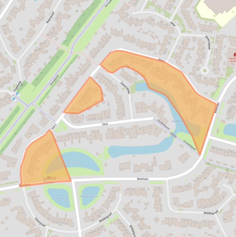Kaart van postcodegebied 5032AP.