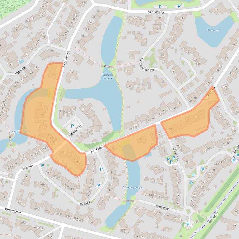 Kaart van postcodegebied 5032BB.