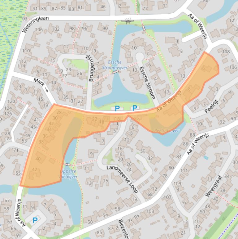 Kaart van postcodegebied 5032BD.