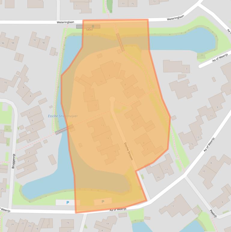 Kaart van postcodegebied 5032BG.