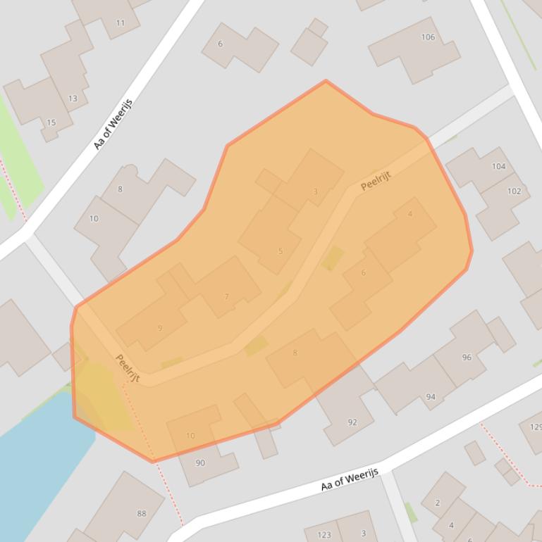 Kaart van postcodegebied 5032BP.