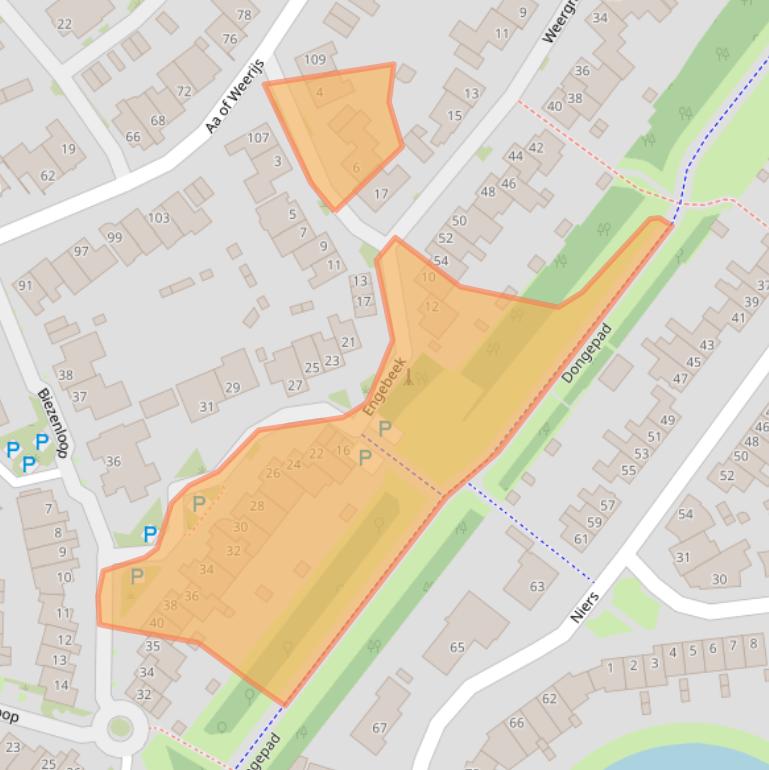 Kaart van postcodegebied 5032CA.