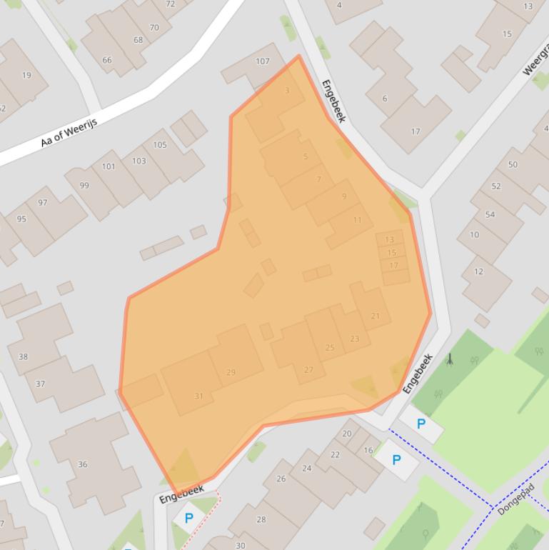 Kaart van postcodegebied 5032CB.