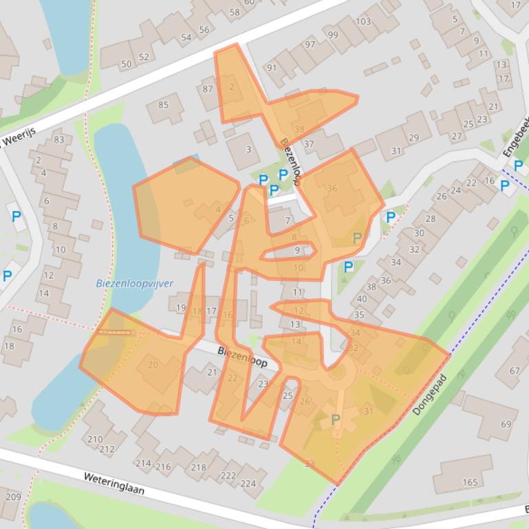 Kaart van postcodegebied 5032CC.
