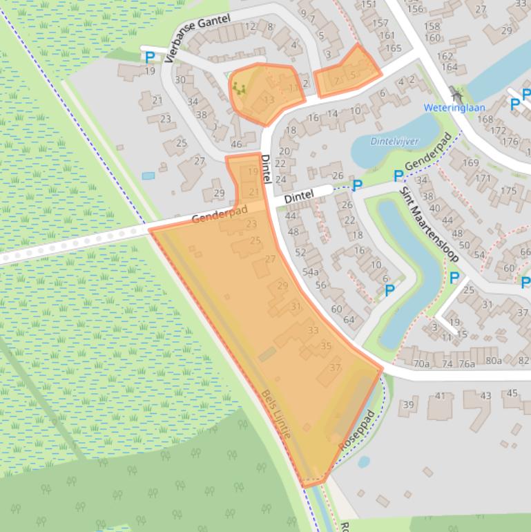 Kaart van postcodegebied 5032CM.