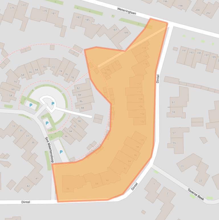 Kaart van postcodegebied 5032CS.