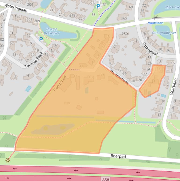 Kaart van postcodegebied 5032EA.