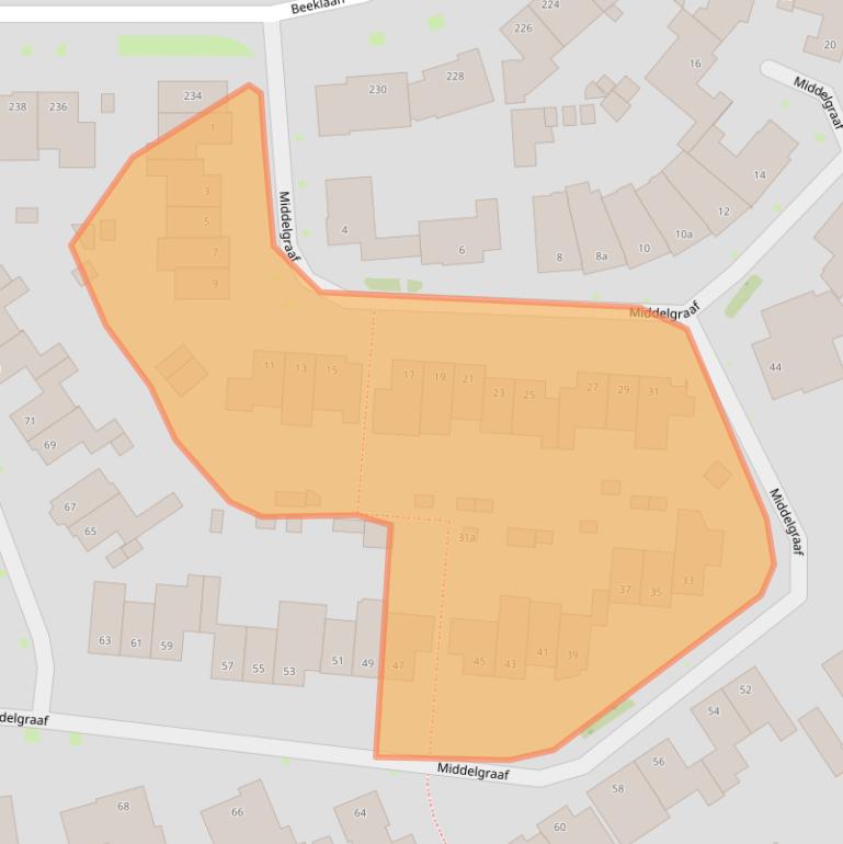 Kaart van postcodegebied 5032ED.