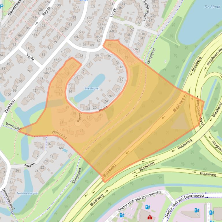 Kaart van postcodegebied 5032EN.