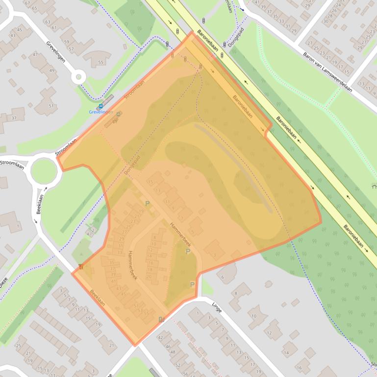 Kaart van postcodegebied 5032EZ.