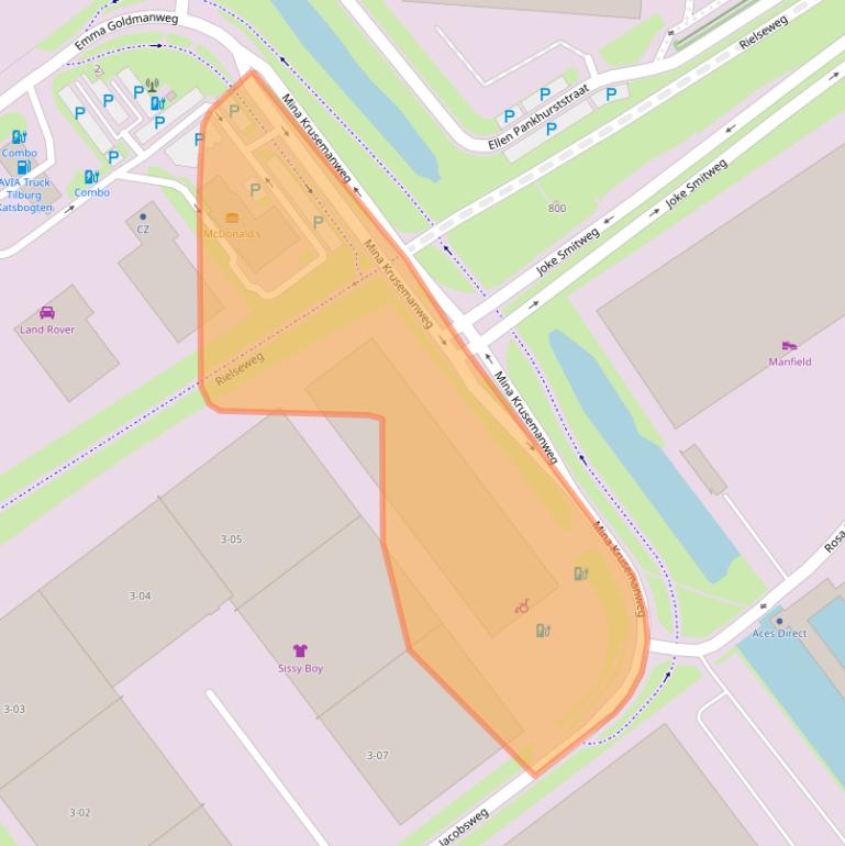 Kaart van postcodegebied 5032ME.