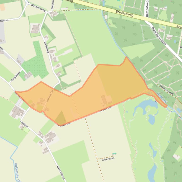 Kaart van postcodegebied 5032PB.