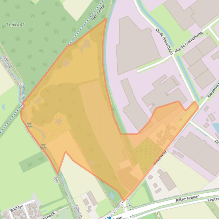Kaart van postcodegebied 5032SB.