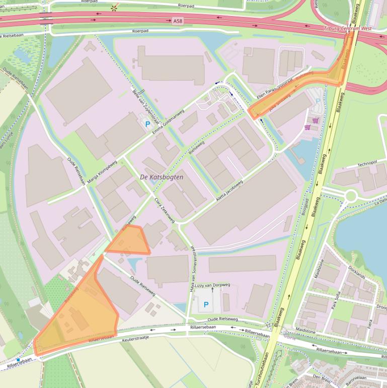 Kaart van postcodegebied 5032SC.