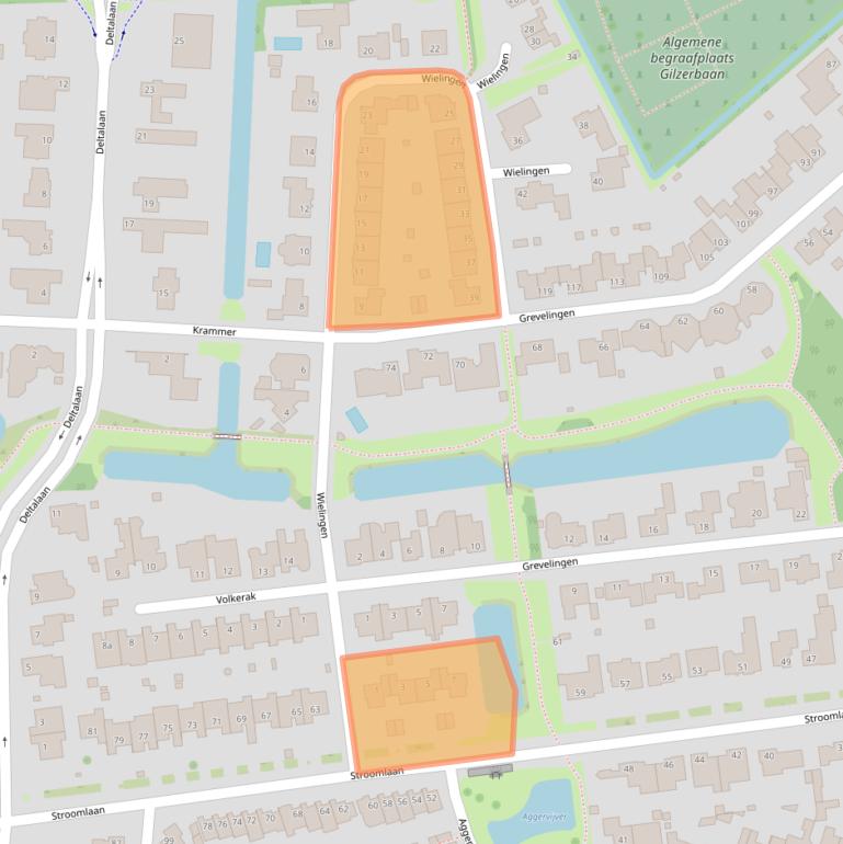 Kaart van postcodegebied 5032TL.