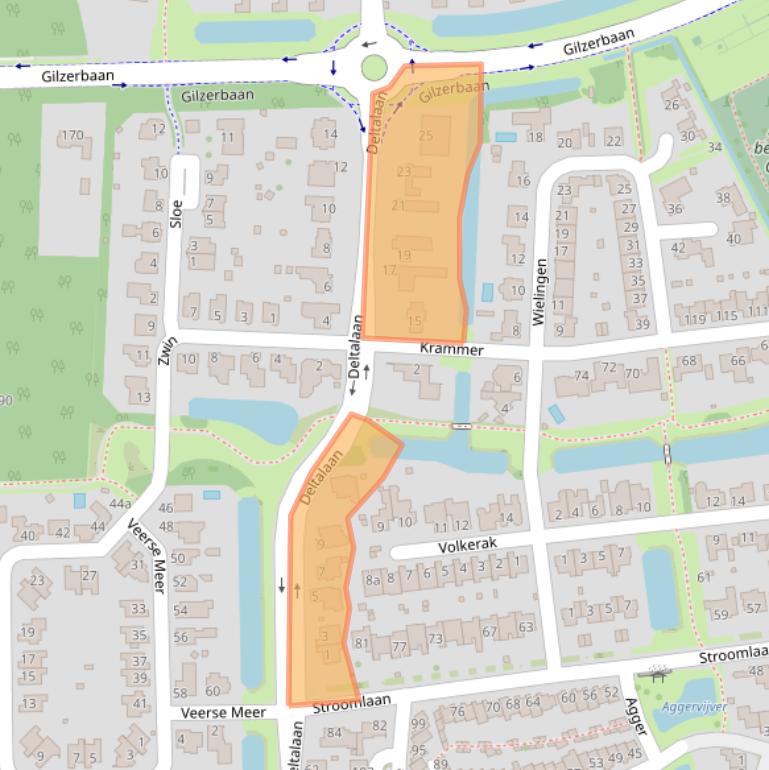 Kaart van postcodegebied 5032TP.