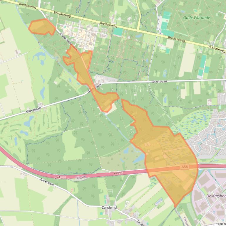 Kaart van postcodegebied 5032VA.