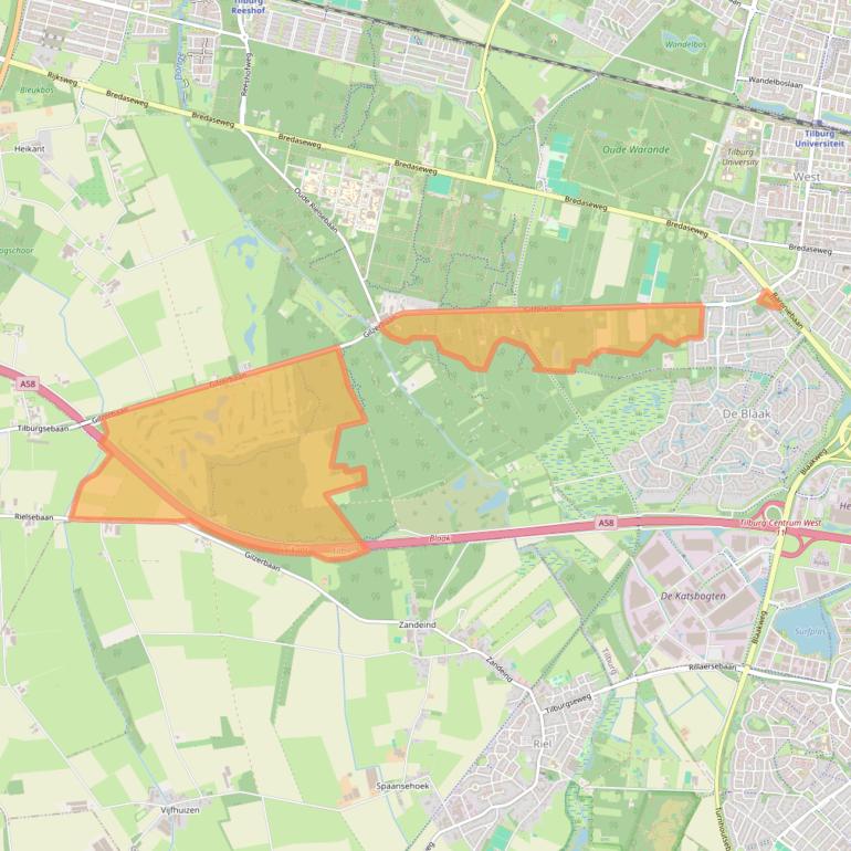 Kaart van postcodegebied 5032VC.