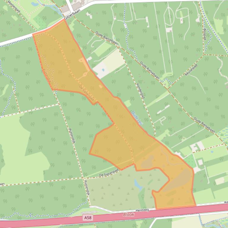 Kaart van postcodegebied 5032VE.