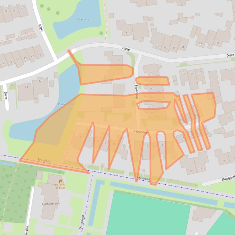 Kaart van postcodegebied 5032XN.