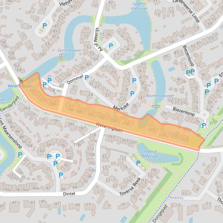 Kaart van postcodegebied 5032XW.