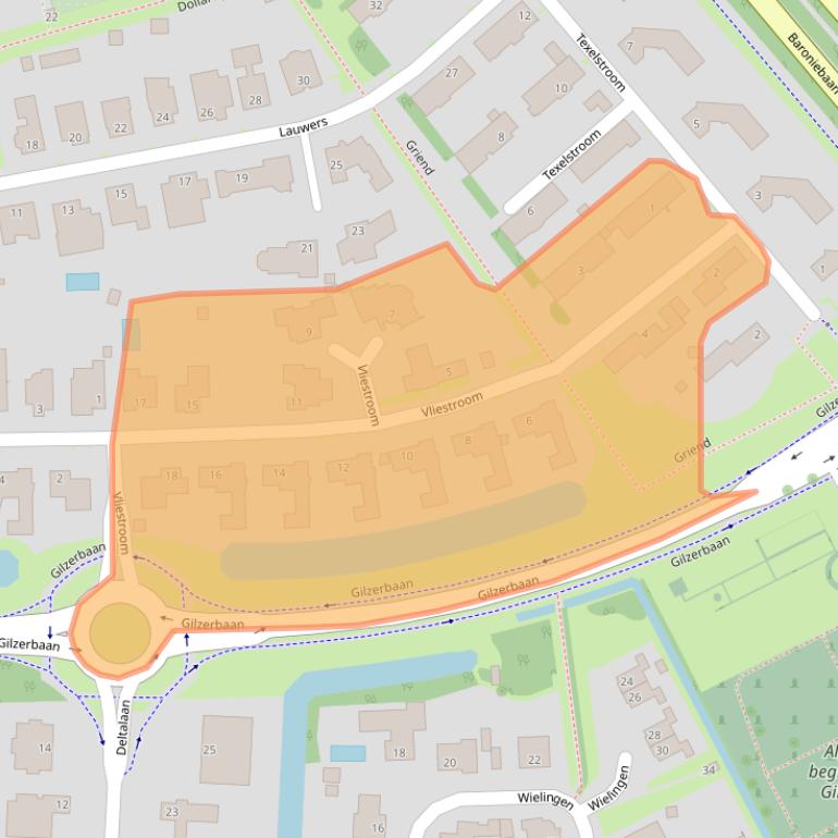 Kaart van postcodegebied 5032ZC.