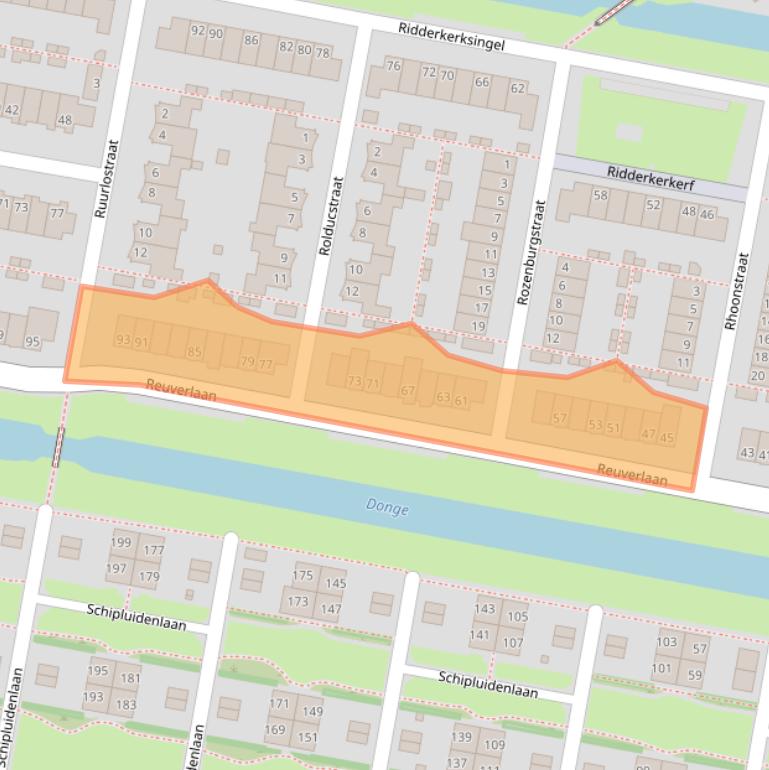 Kaart van postcodegebied 5035AB.