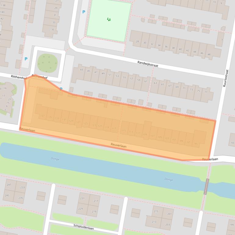Kaart van postcodegebied 5035AC.