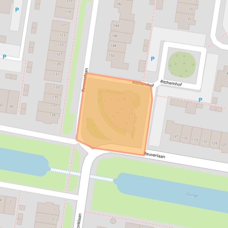 Kaart van postcodegebied 5035AS.