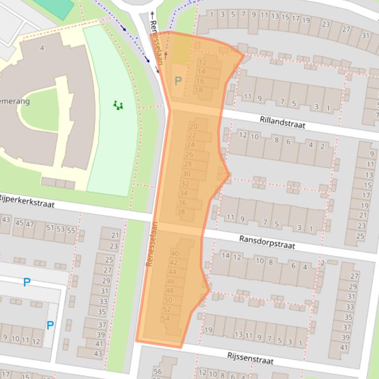 Kaart van postcodegebied 5035BA.
