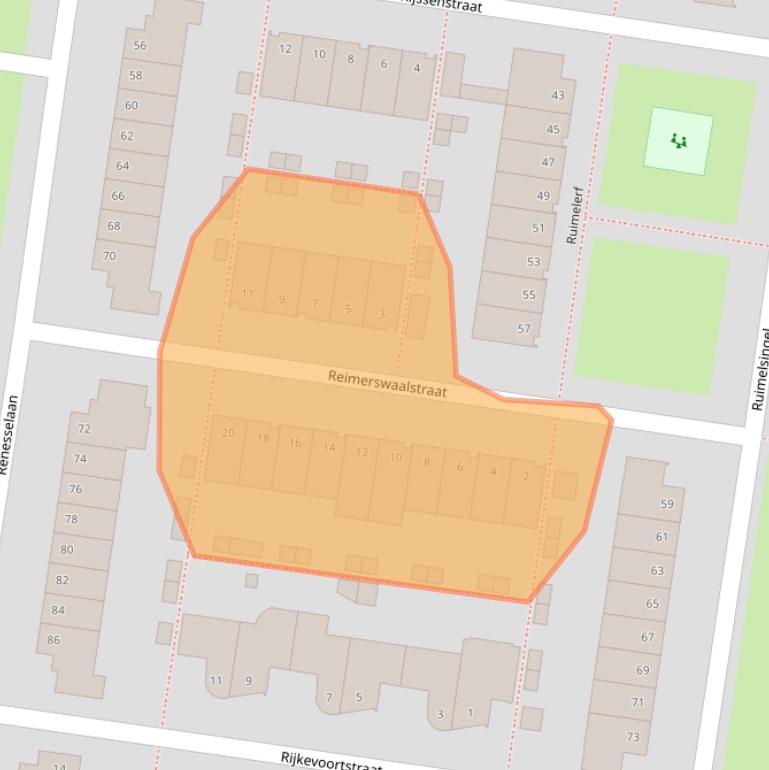 Kaart van postcodegebied 5035BH.