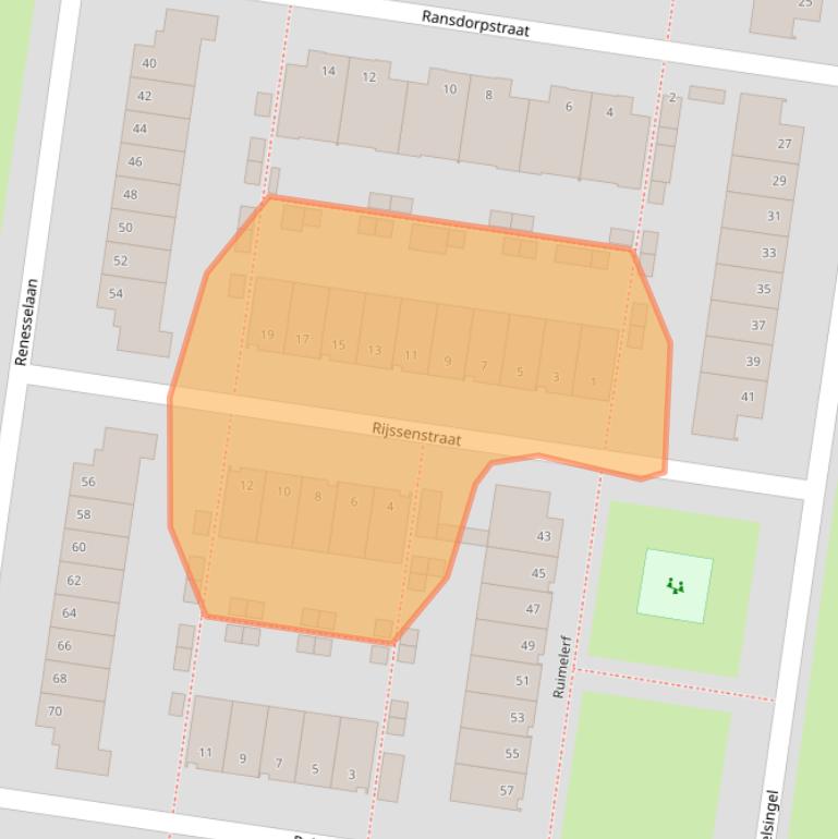 Kaart van postcodegebied 5035BJ.