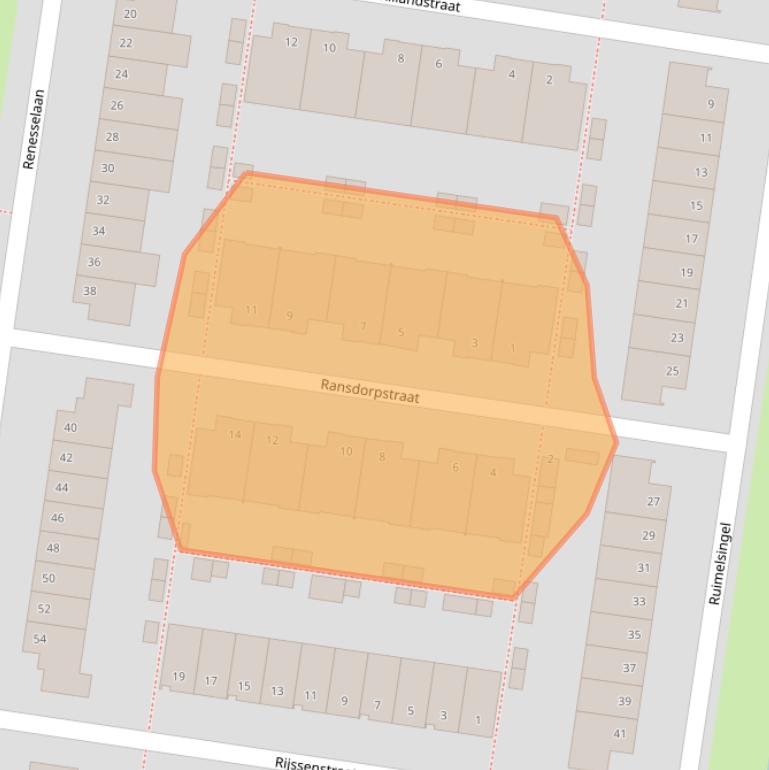 Kaart van postcodegebied 5035BK.