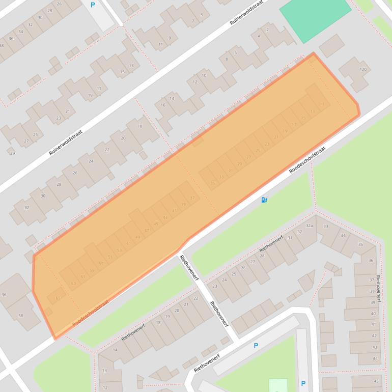 Kaart van postcodegebied 5035CD.