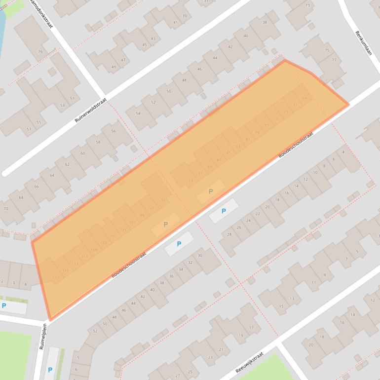 Kaart van postcodegebied 5035CE.