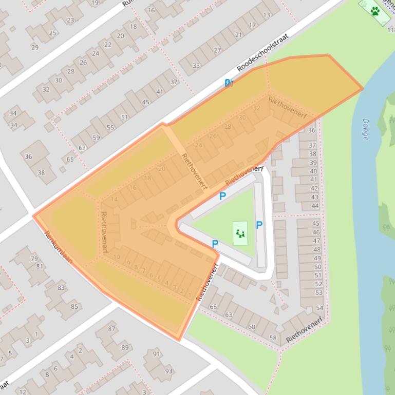 Kaart van postcodegebied 5035CH.