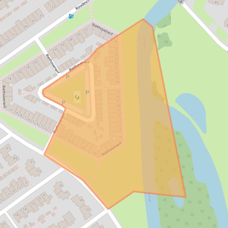 Kaart van postcodegebied 5035CJ.