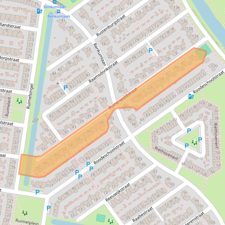 Kaart van postcodegebied 5035DB.